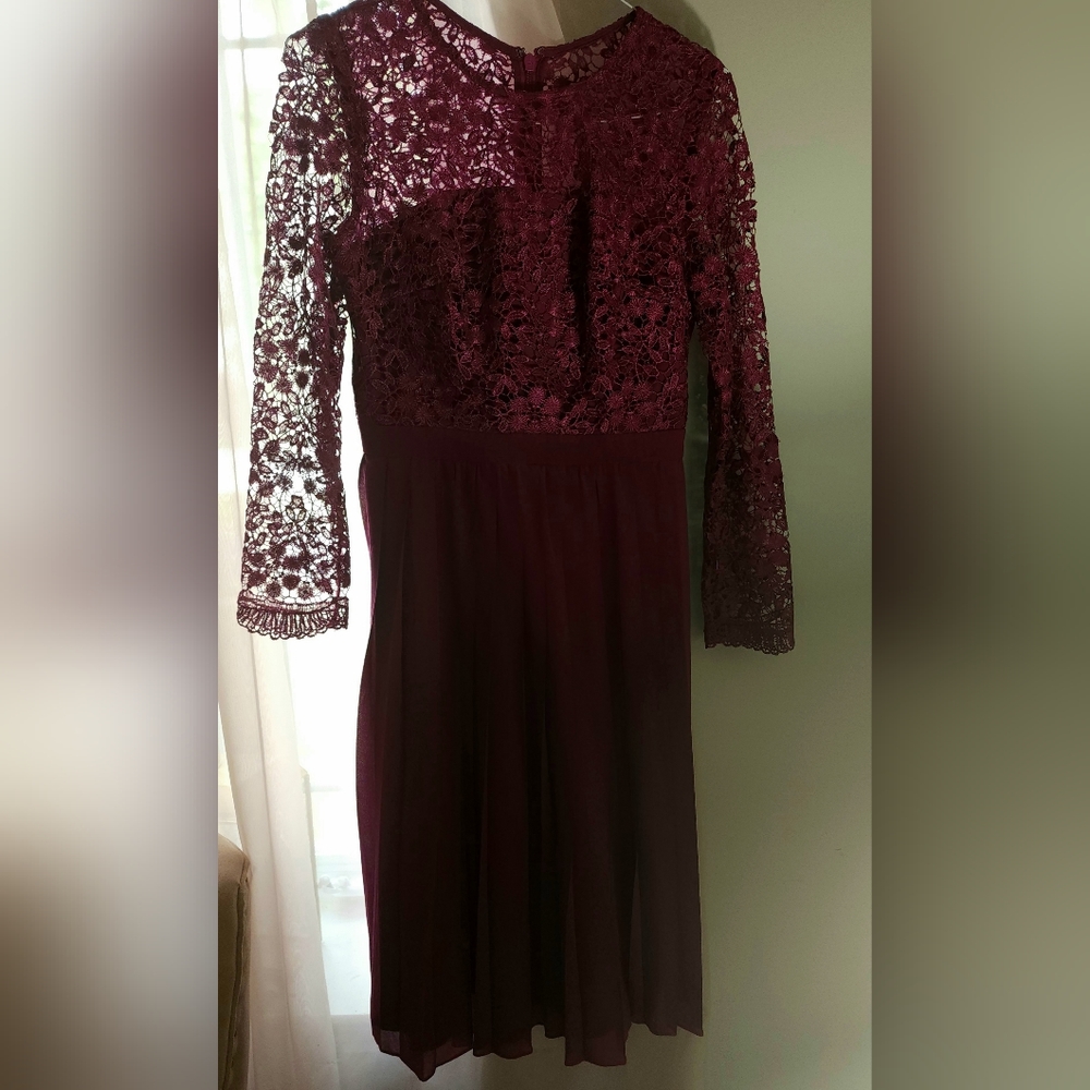 Chi chi Athenia Lace Bodice Long Sleeve Dress